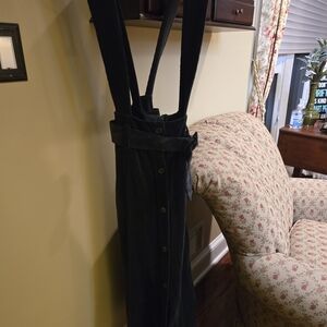 Anthropologie Women's Dark Emerald  Maxi Skirt With Thick Shoulder Straps